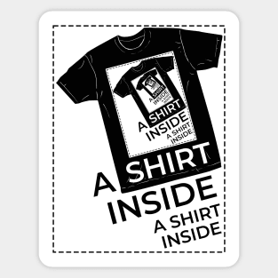 A shirt inside a shirt, Droste Effect, Shirtception Sticker